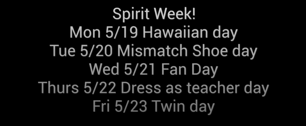 Webber has last spirit week this week!
