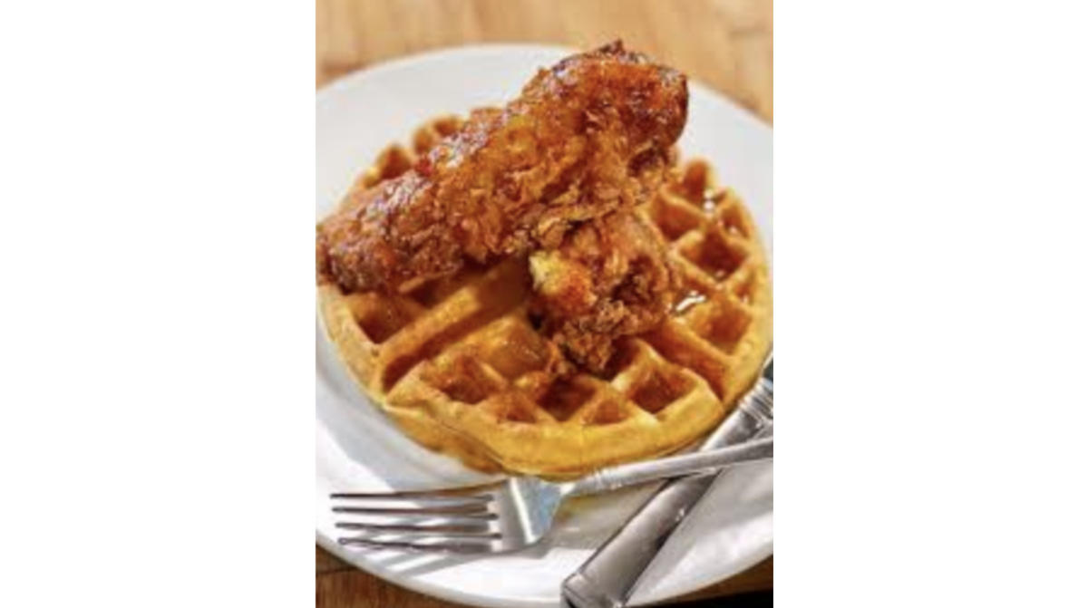 Photo credit: https://cookingwithchefbryan.com/recipe-view/chicken-and-waffles-with-mango-syrup/