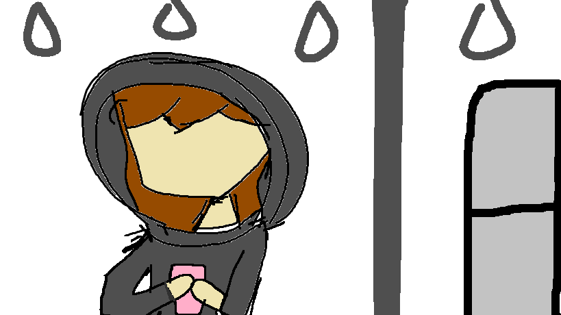 Aurora's artwork: Phone addiction on the train