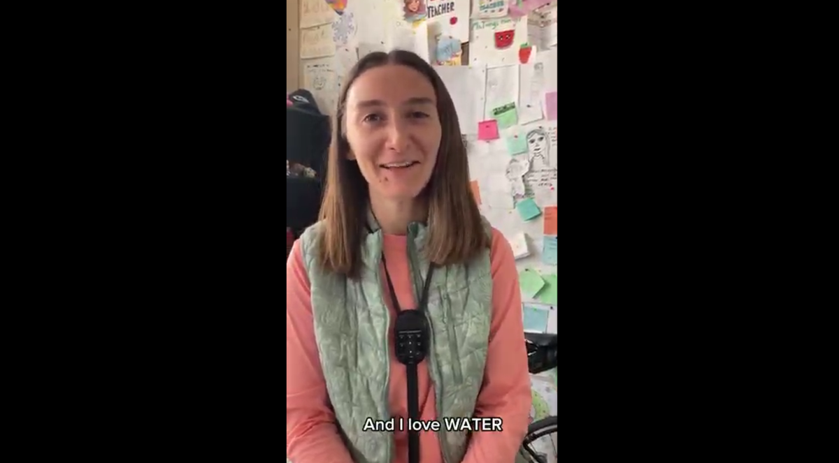Miss Young loves W-A-T-E-R! Hear her say it.... CORRECTLY!